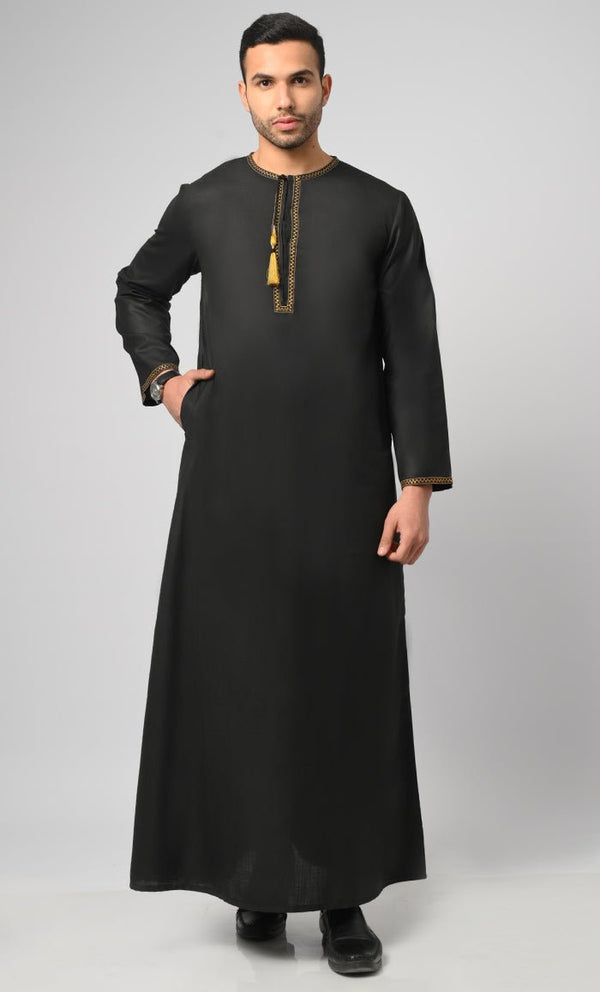 Men's Arabian Golden Embroidery