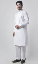 Mens Button Down Cotton Tunic Set
