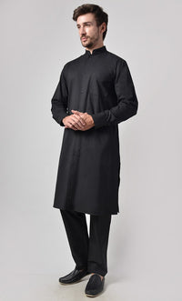 Mens Button Down Cotton Tunic Set