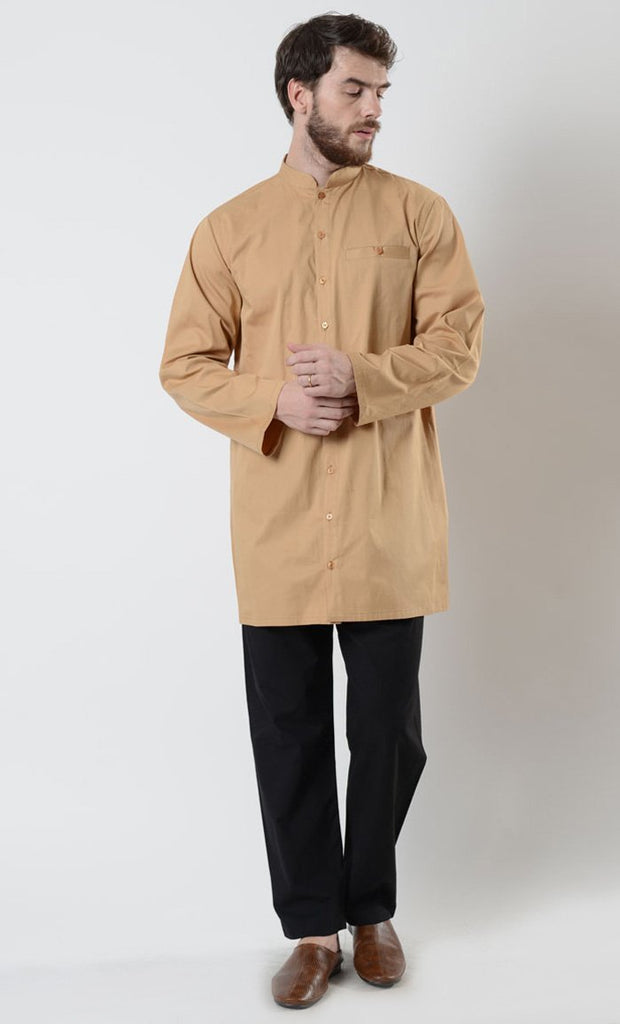 Mens Button Down Tunic - EastEssence.com