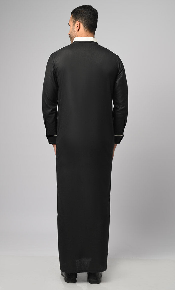 Men's Collared And Cuff Detail Thobe