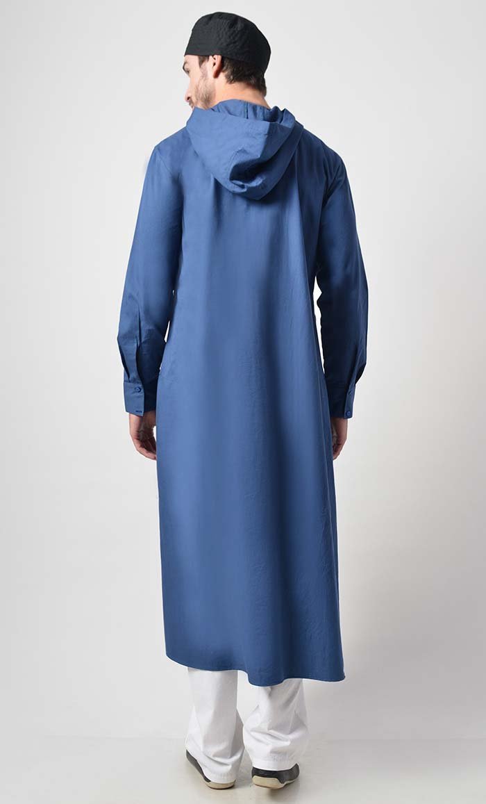 Mens Cotton Hooded Kurta Set - EastEssence.com