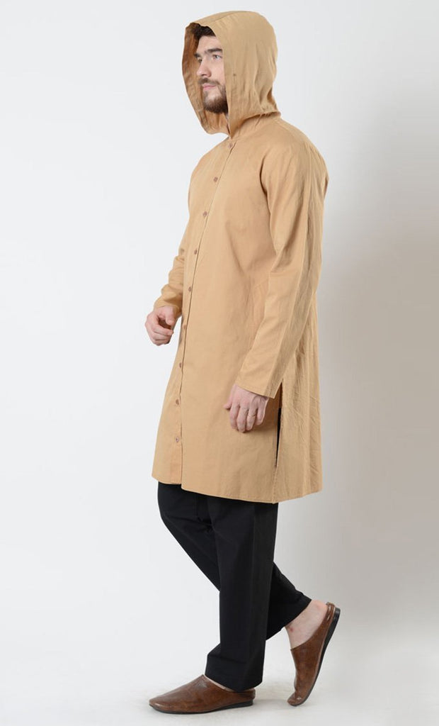 Mens Cotton Hooded Tunic - EastEssence.com