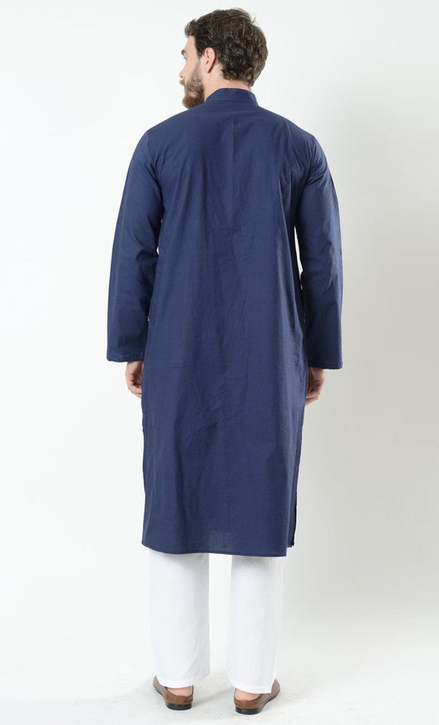 Men's Embroidered Kurta and Pant Set - EastEssence.com