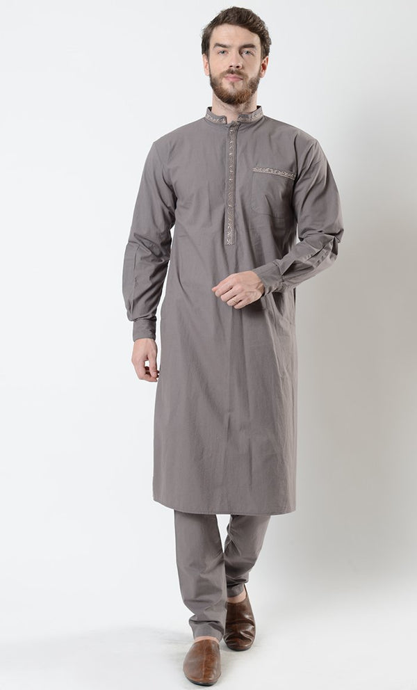 Mens Emroidered Shalwar Kameez Set