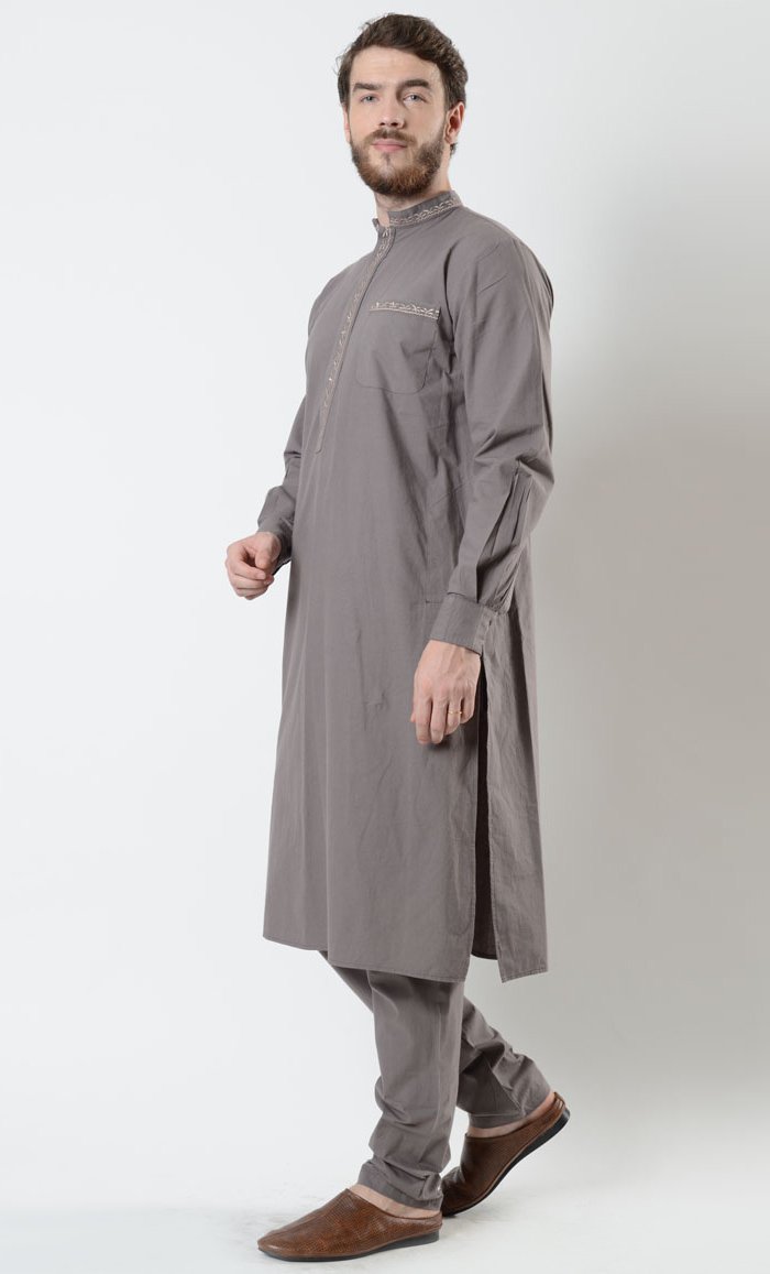 Mens Emroidered Shalwar Kameez Set