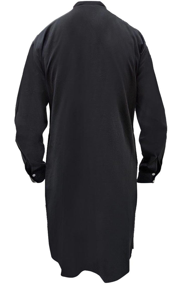Men's Everyday wear Black Embroidered Kurta