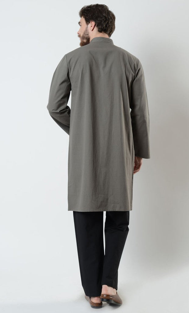 Mens Long Button Down Tunic - EastEssence.com