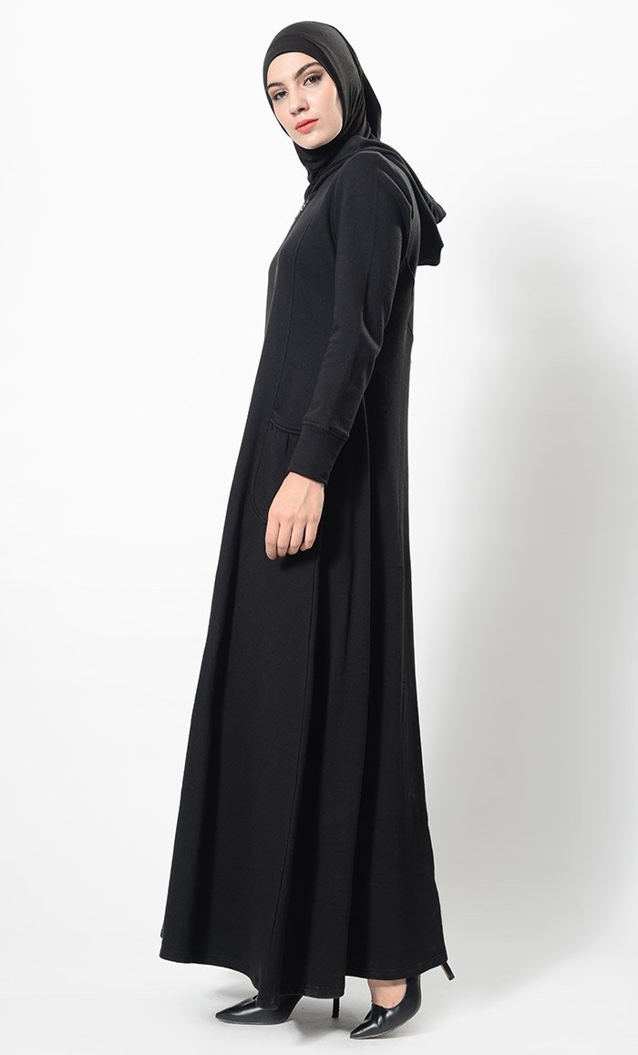 Eastessence presents Metallic zipper detail casual abaya dress and ...