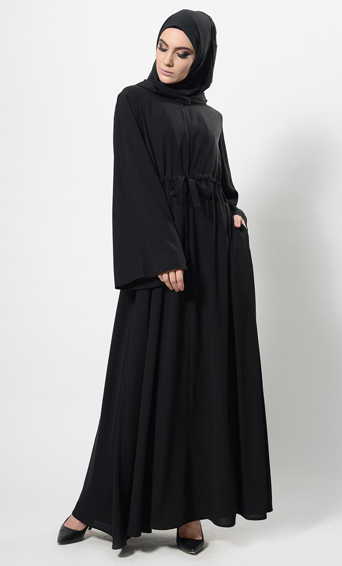 Modern Twist Hooded Abaya Dress And Hijab Set - EastEssence.com