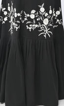 Arabic Inida White Embroidered Abaya