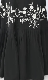 Arabic Inida White Embroidered Abaya