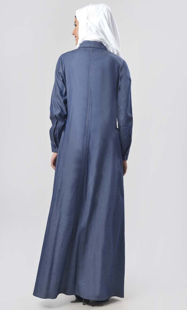 Modest Denim Basic Everdaywear Jilbab - EastEssence.com