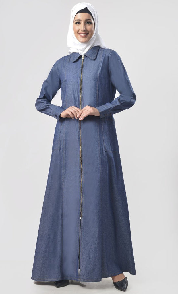 Modest Denim Basic Everdaywear Jilbab - EastEssence.com