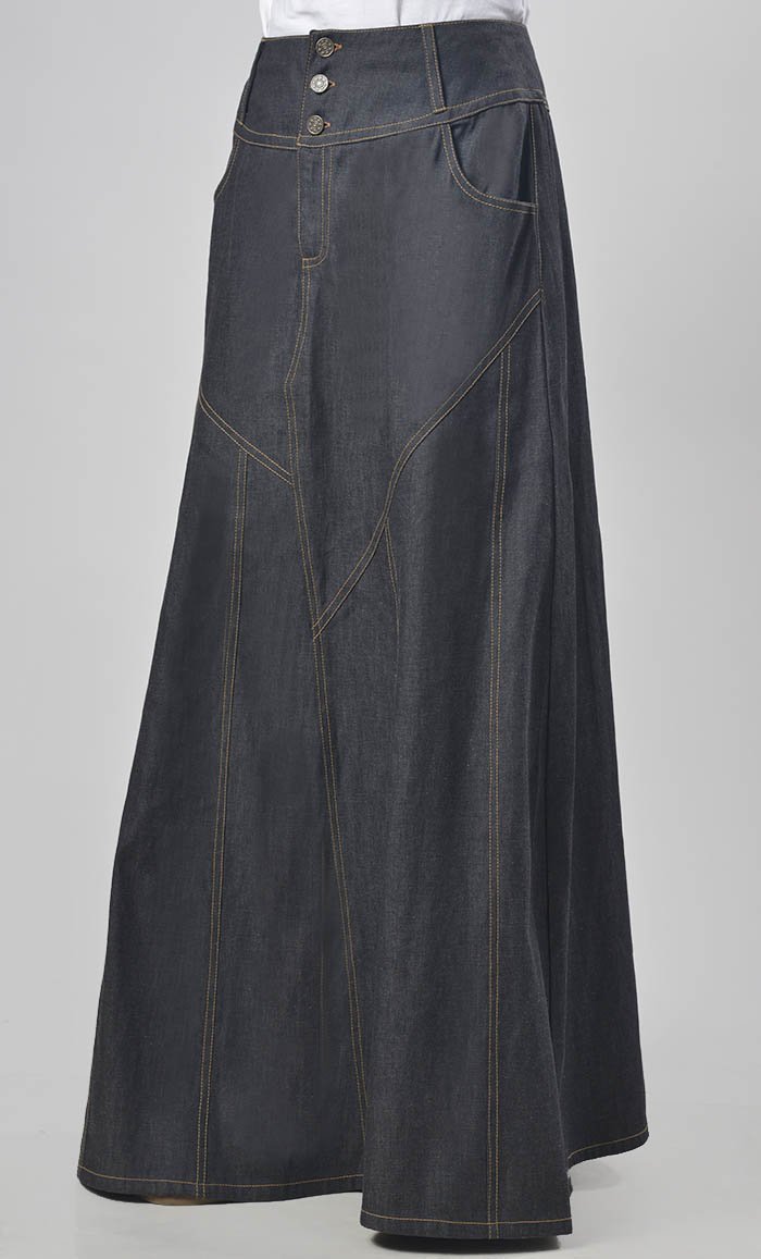 Modest Denim Everyday Wear Skirt - EastEssence.com