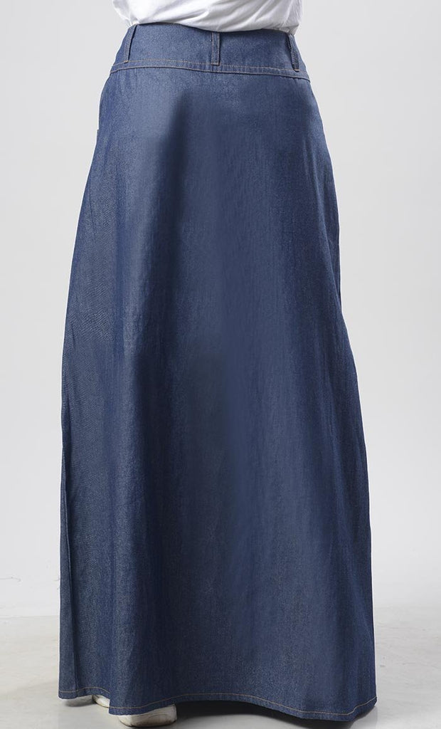 Modest Denim Everyday Wear Skirt - EastEssence.com