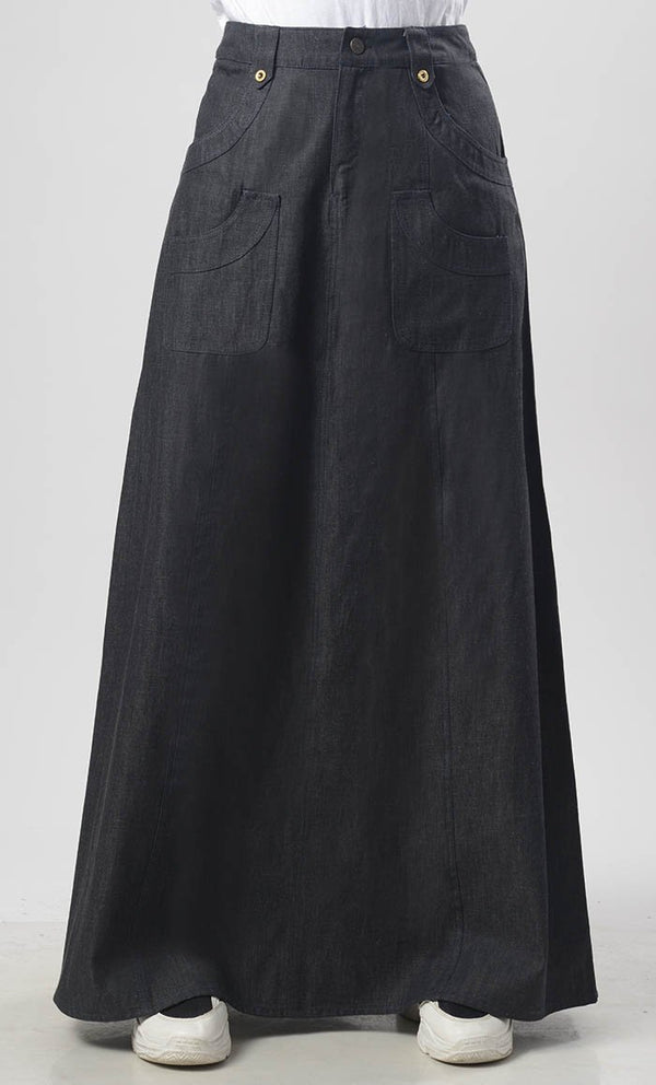 Modest Denim Everyday Wear Skirt - EastEssence.com