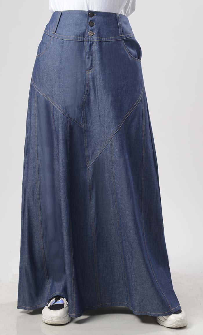 Modest Denim Everyday Wear Skirt