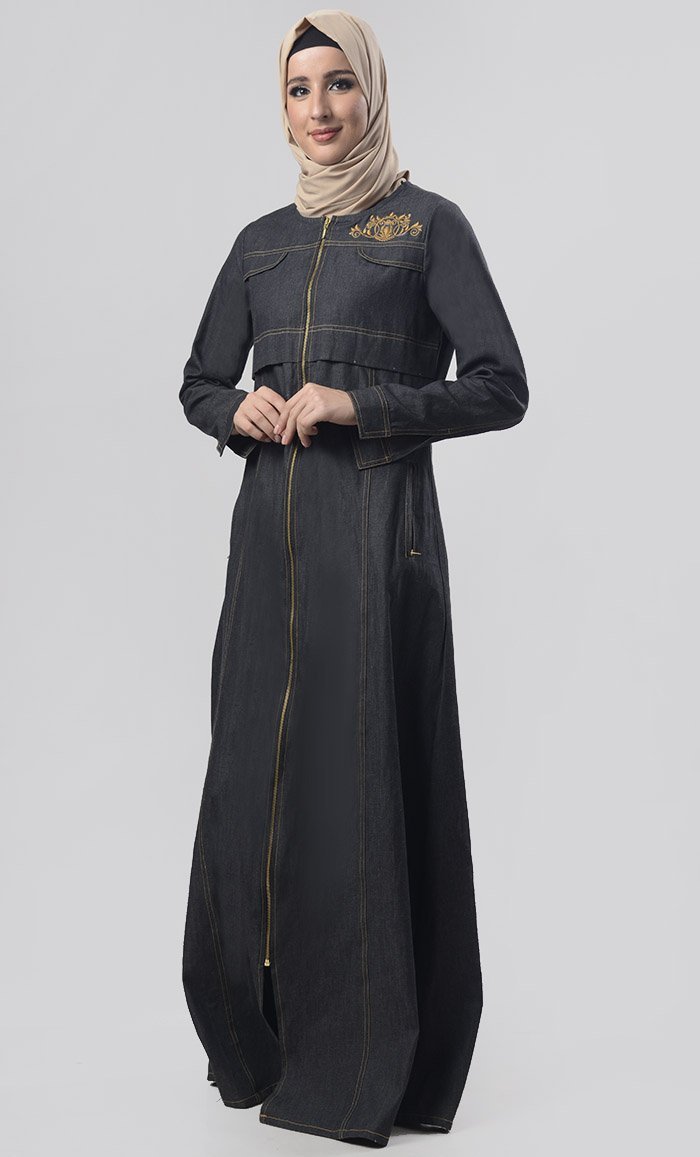 Modest Denim Jacket Style Jilbab - EastEssence.com