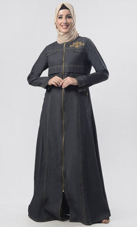 Modest Denim Jacket Style Jilbab - EastEssence.com