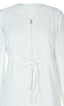 Modest Front Buttons Detailing Light Weight Crushed Fabric Hajj / Umrah Abaya - EastEssence.com