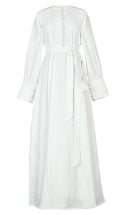 Modest Front Buttons Detailing Light Weight Crushed Fabric Hajj / Umrah Abaya - EastEssence.com