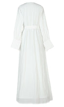 Modest Front Buttons Detailing Light Weight Crushed Fabric Hajj / Umrah Abaya - EastEssence.com
