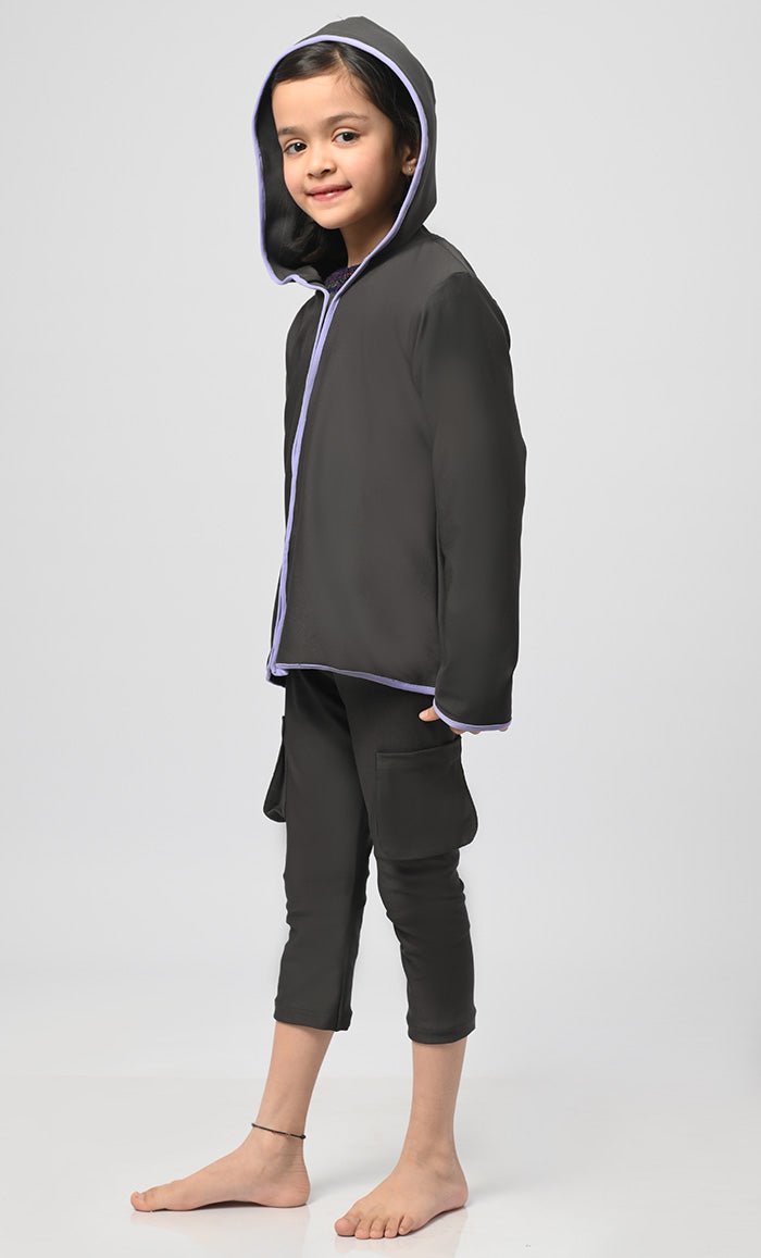 Modest Girl's UV Rays Protected Swimsuit - 2Pc Set - EastEssence.com