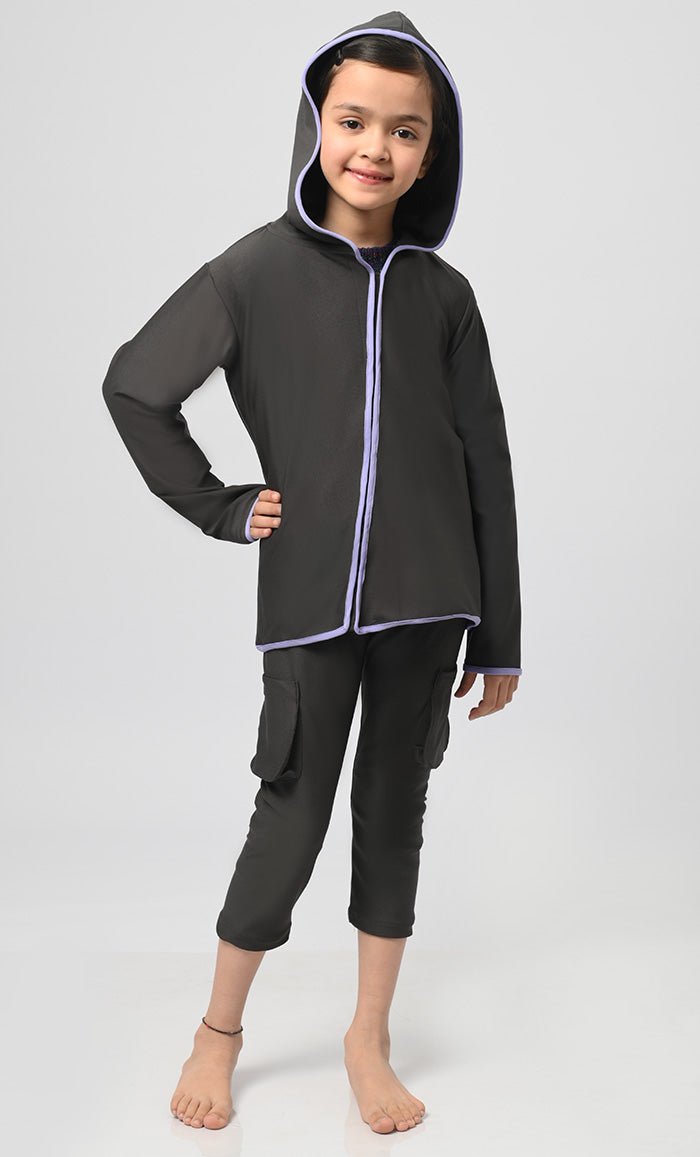 Modest Girl's UV Rays Protected Swimsuit - 2Pc Set - EastEssence.com