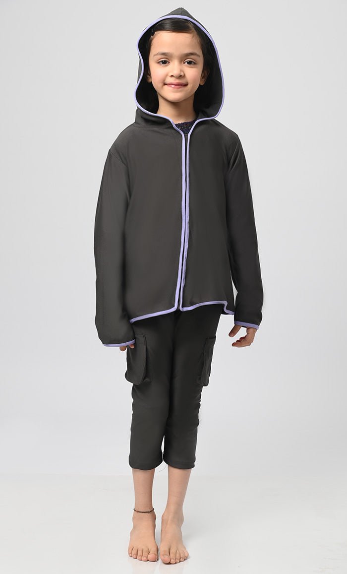 Modest Girl's UV Rays Protected Swimsuit - 2Pc Set - EastEssence.com