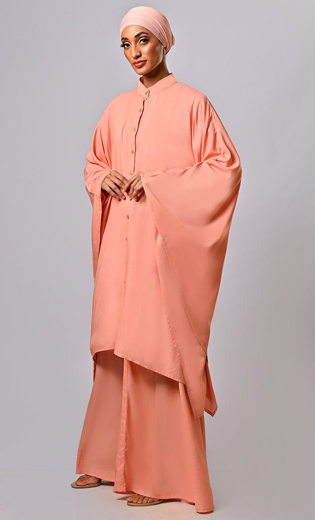 Modest Islamic Contemporary Kaftan-Abaya Attire With Pockets - EastEssence.com