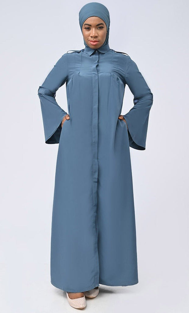 14% Off Modest Islamic Kashibo Button Down Abaya