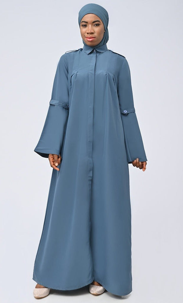 14% Off Modest Islamic Kashibo Button Down Abaya