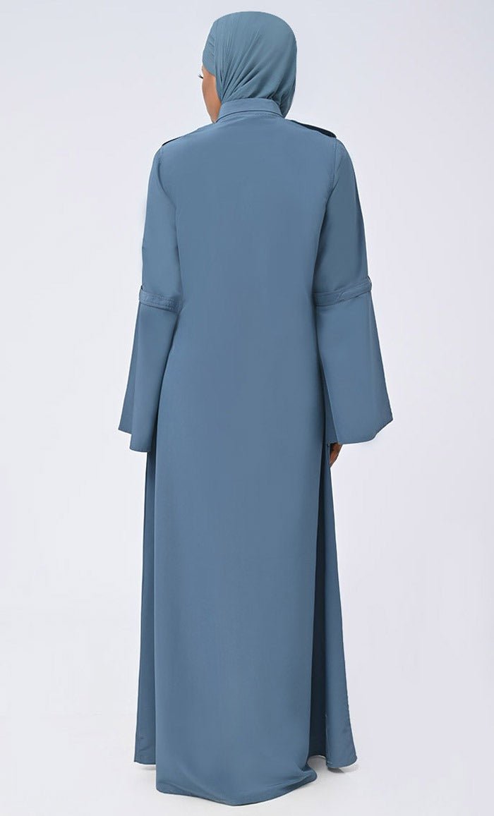 14% Off Modest Islamic Kashibo Button Down Abaya