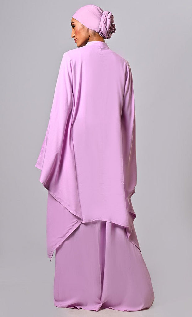 Modest Islamic Loose Comortable Rayon Button Down Abaya
