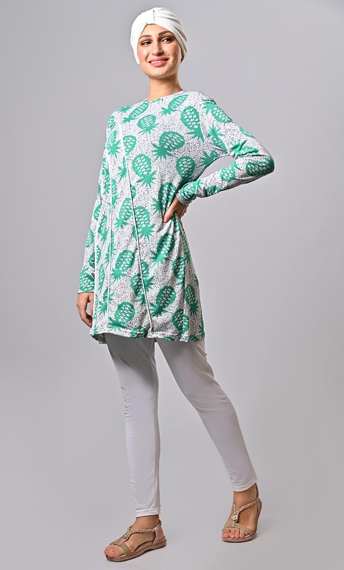 Modest Islamic Printed Swim Wear (3Pc Set) - EastEssence.com