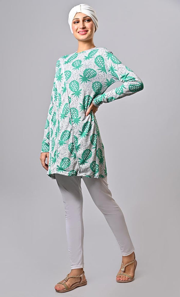 Modest Islamic Printed Swim Wear (3Pc Set) - EastEssence.com