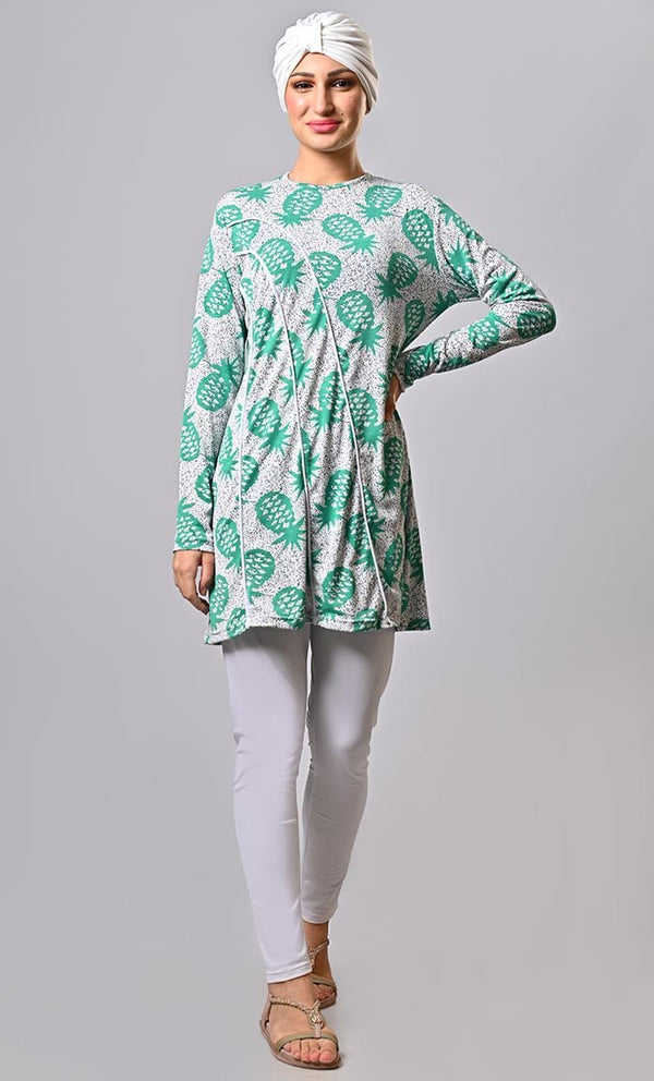 Modest Islamic Printed Swim Wear (3Pc Set) - EastEssence.com