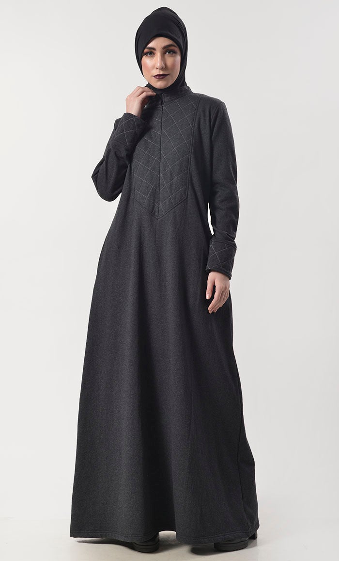 Modest Super Warm Fleece Abaya With Pockets - EastEssence.com
