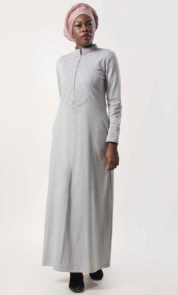 Modest Super Warm Fleece Abaya With Pockets - EastEssence.com