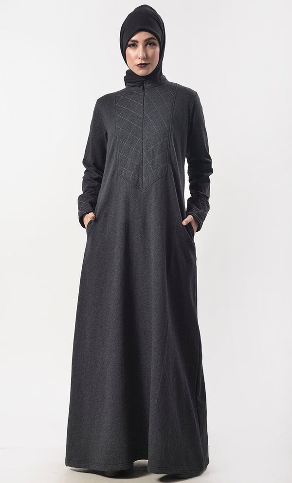 Modest Super Warm Fleece Abaya With Pockets - EastEssence.com