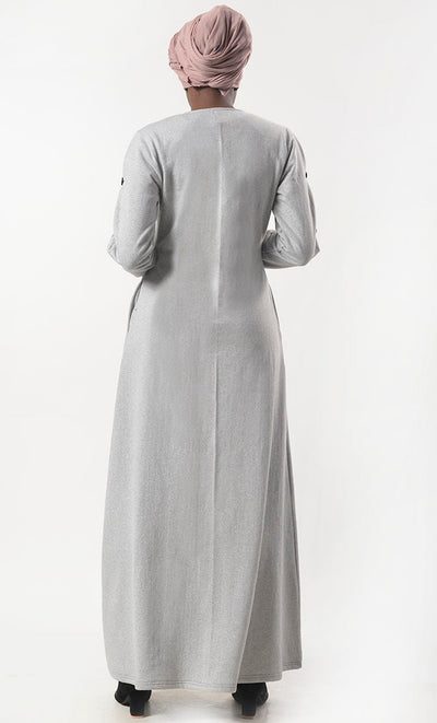Modest Super Warm Fleece Abaya With Pockets - EastEssence.com