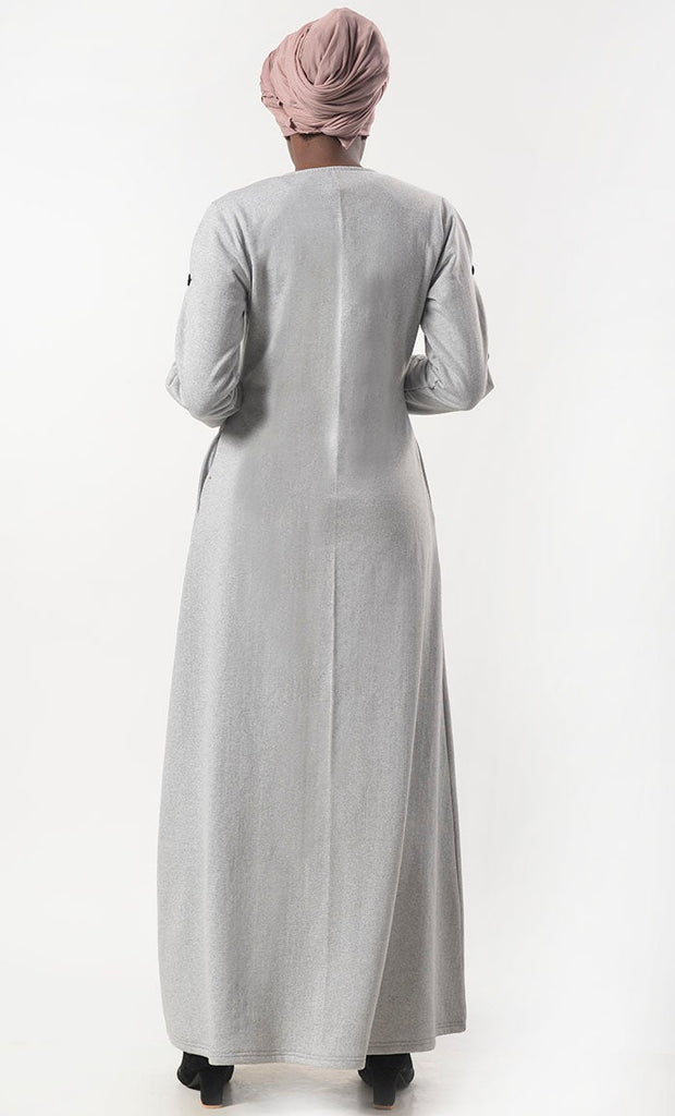 Modest Super Warm Fleece Abaya With Pockets - EastEssence.com