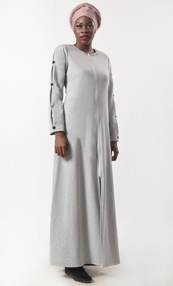 Modest Super Warm Fleece Abaya With Pockets - EastEssence.com