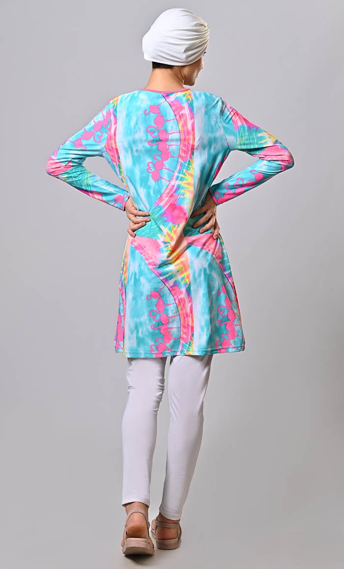Modest Water Resistant Printed Swim Wear