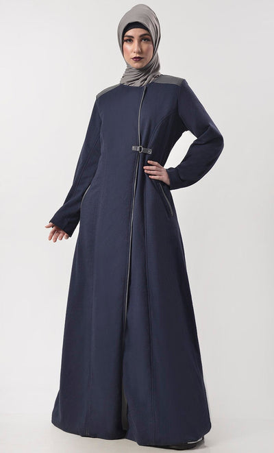 Modish Fleece Overlaping Warm Jacket With Pockets - EastEssence.com