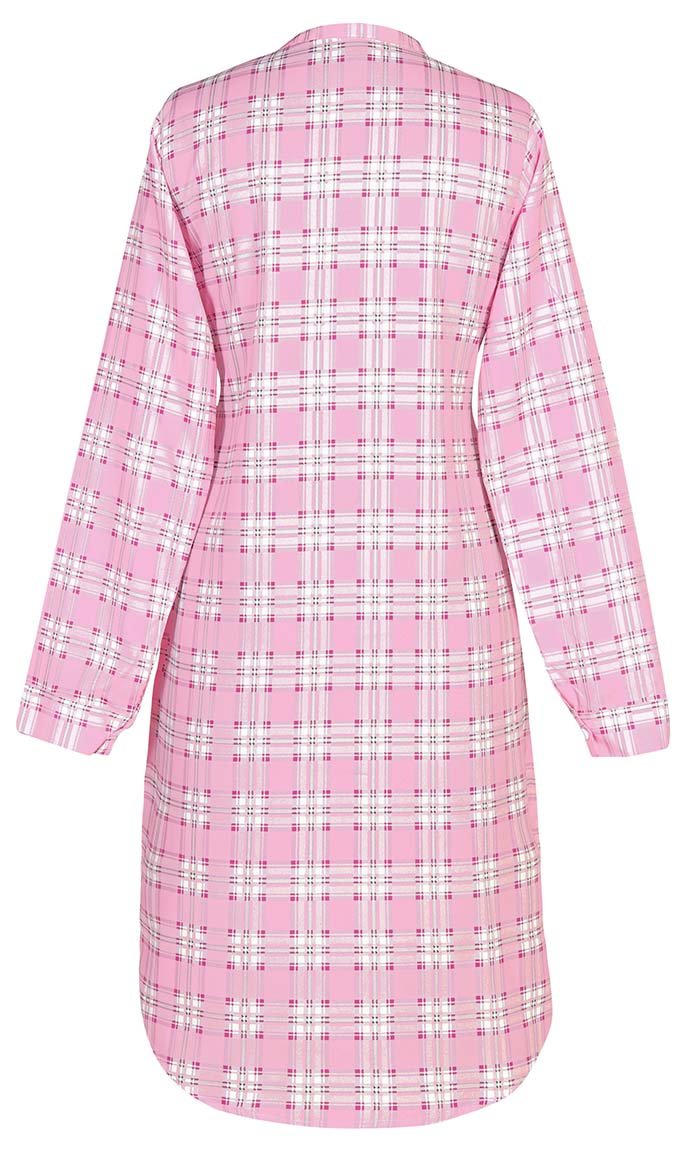 Moisture Wicking Crepe Check Printed Tunic With Pockets - EastEssence.com