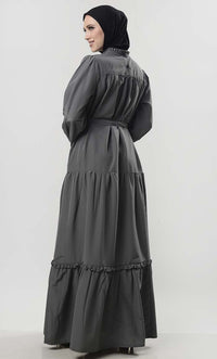 Multi-Tier Abaya With Pockets