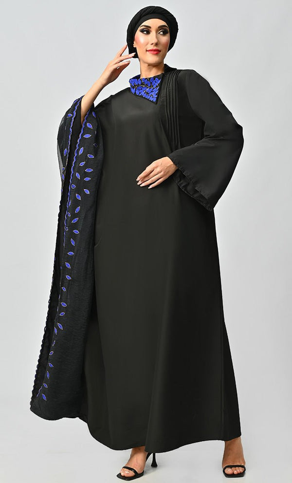 Naira Islamic Beautiful Embroidered Kaftan Style Abaya - EastEssence.com
