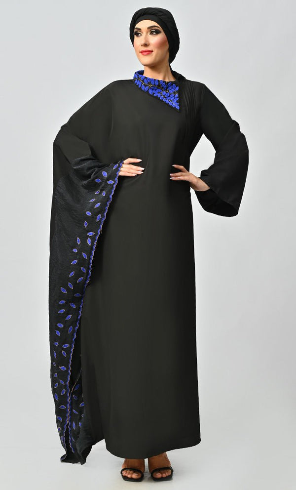 Naira Islamic Beautiful Embroidered Kaftan Style Abaya - EastEssence.com